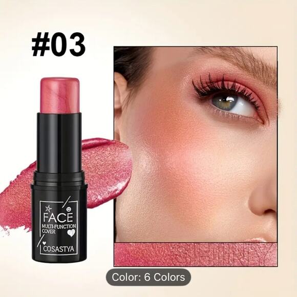 NEW 6 Piece Makeup Gift Set Contour Highlighter Blush Eye Shadow Lips 6 Colors - Picture 8 of 11